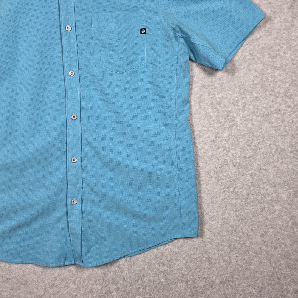 Marmot Shirt Mens Size Medium Cyan Lightweight Perforated Airy Button Down Hike - Picture 4 of 11